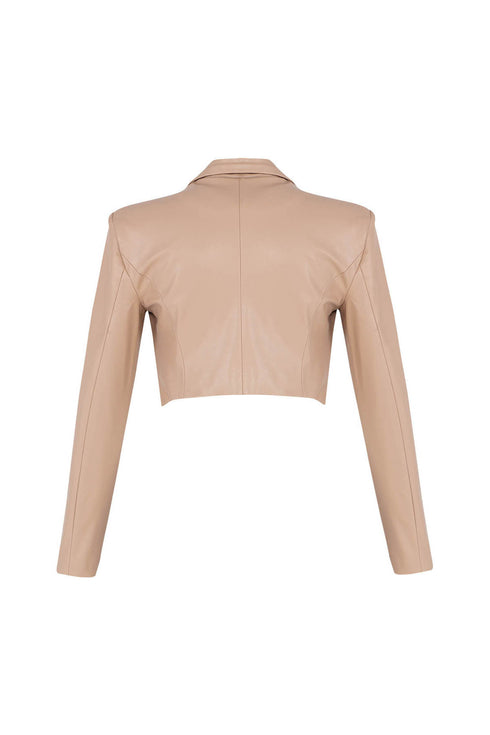 Vegan Leather Fit Short Jacket